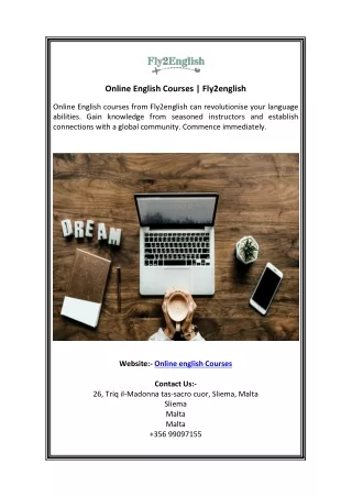 Online English Courses Fly2english