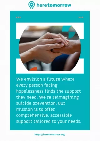 Here Tomorrow: Accessible Suicide Prevention Services with Personalized Support