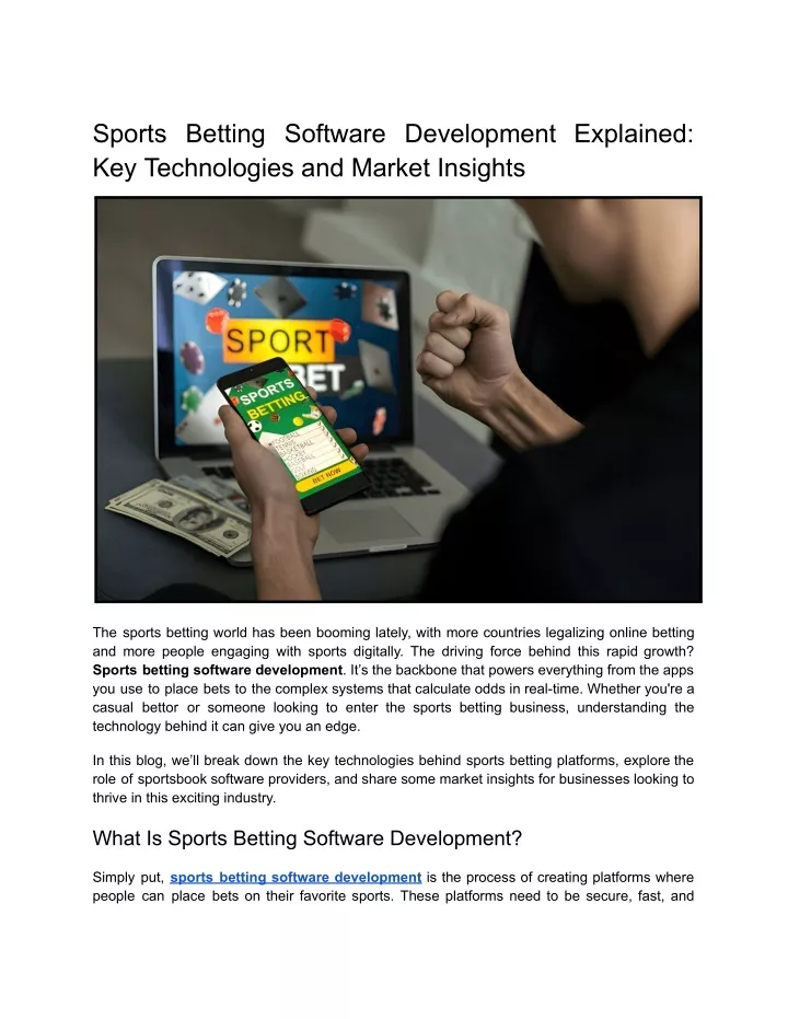 sports betting software development explained