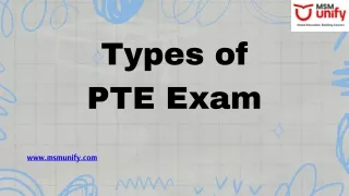 types of pte exam