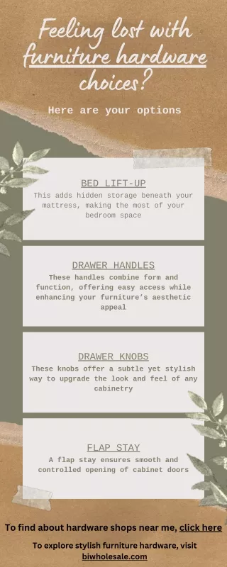 Furniture hardware options