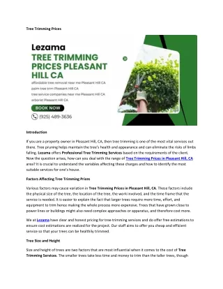tree trimming prices