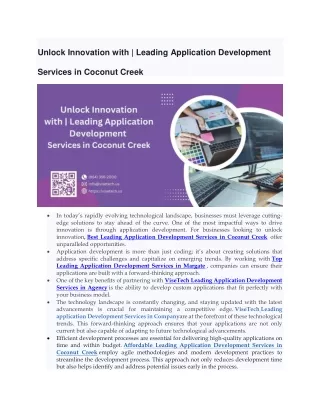 unlock innovation with leading application