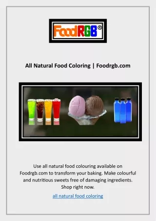 Annatto Color | Foodrgb.com