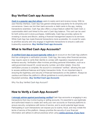 Buy Verified CashApp Account-Best 100% US UK AUS verified