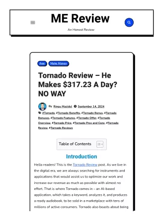 Tornado Review — He Makes $317.23 A Day? NO WAY