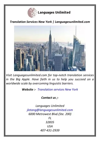 translation services new york languagesunlimited