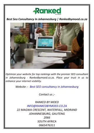 Best Seo Consultancy In Johannesburg  Rankedbymoed.co.za