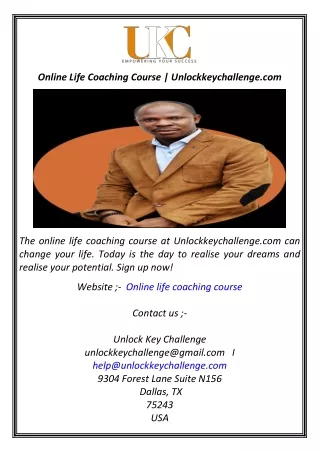 online life coaching course unlockkeychallenge com