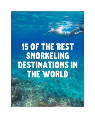The 15 Best Snorkeling Destinations in the World