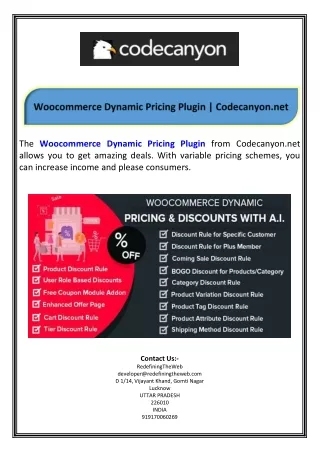 Woocommerce Dynamic Pricing Plugin Codecanyon.net