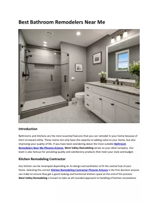 Best Bathroom Remodelers Near Me