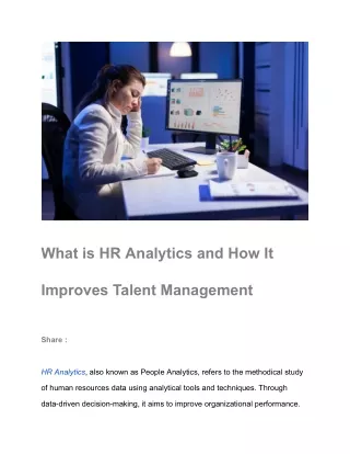 What is HR Analytics and How It Improves Talent Management