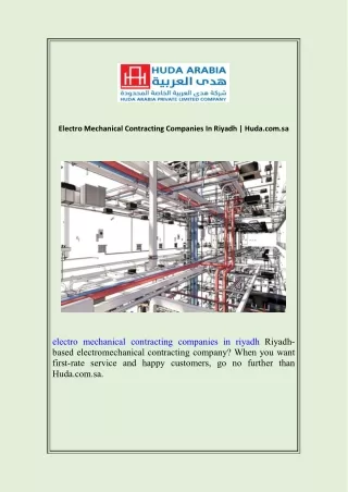 electro mechanical contracting companies
