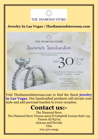 Jewelry In Las Vegas  Thediamondstoreusa.com