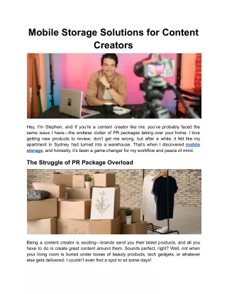 mobile storage solutions for content creators