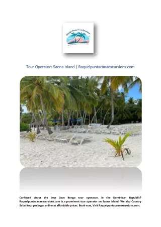 tour operators saona island