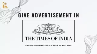 The Times of India – A Powerful advertising Portal – Ritz Media World