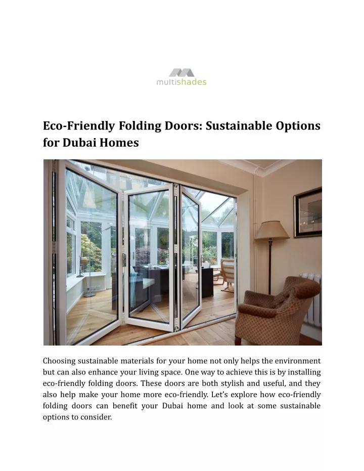 eco friendly folding doors sustainable options