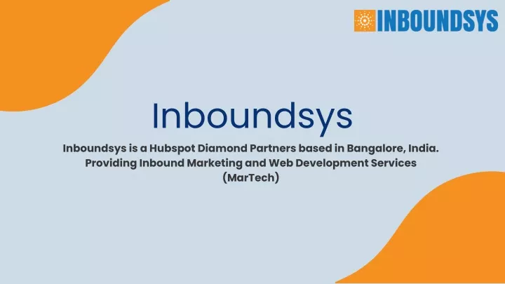 inboundsys inboundsys is a hubspot diamond