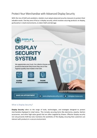 Protect Your Merchandise with Advanced Display Security