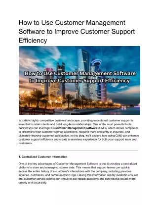 how to use customer management software
