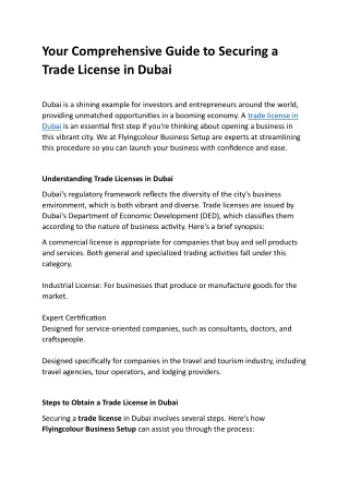 your comprehensive guide to securing a trade