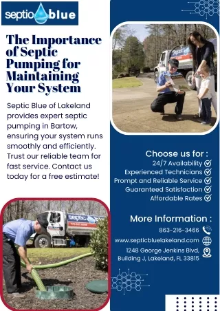 The Importance of Septic Pumping for Maintaining Your System