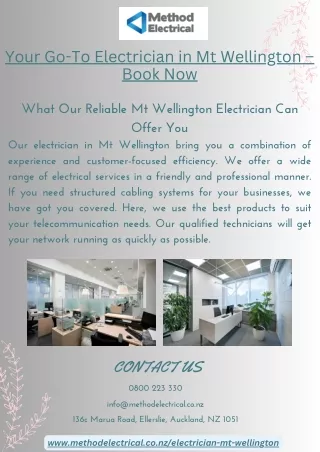 your go to electrician in mt wellington book now