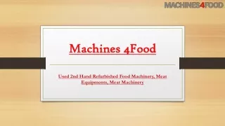 High-Quality 2nd Hand Meat Machinery for Your Business