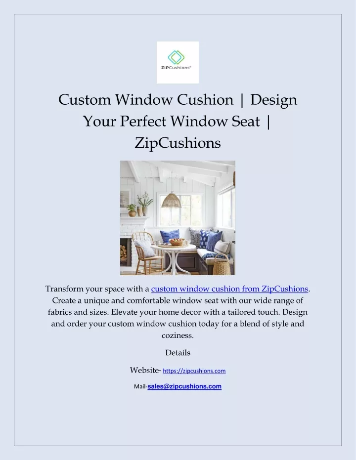 custom window cushion design your perfect window