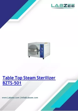 Table Top Steam Sterilizer