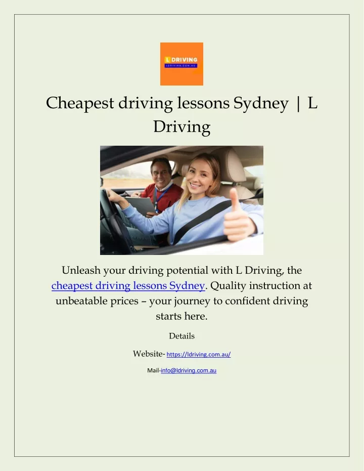 cheapest driving lessons sydney l driving