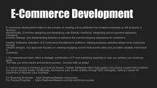 E-Commerce Development