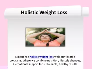 holistic weight loss
