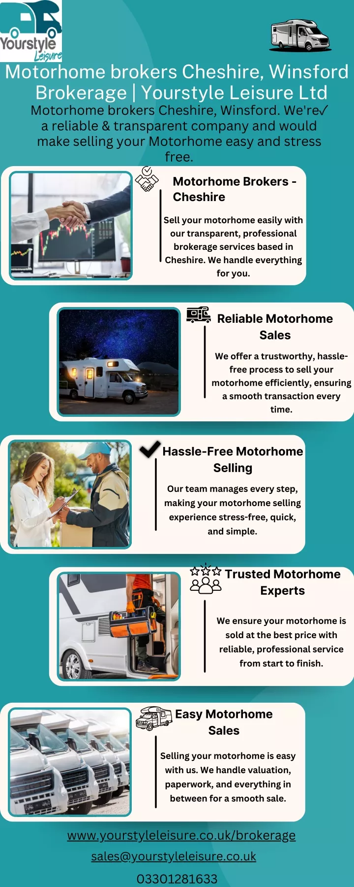 motorhome brokers cheshire winsford brokerage