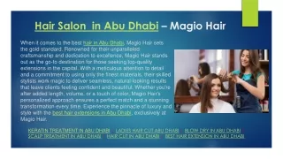 Hair Salon in Abu Dhabi - Magio Hair