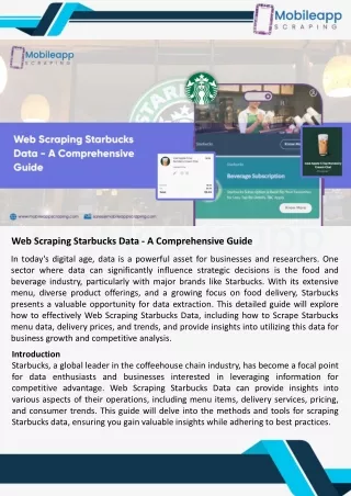 Web Scraping Starbucks Data - A Comprehensive Guide.PPT