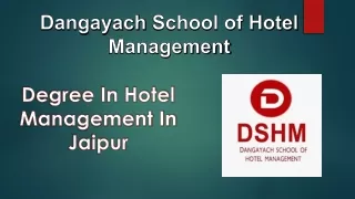 dangayach school of hotel management