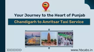 Best Chandigarh  to Amritsar Taxi Service with H&Bcab