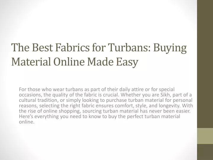 the best fabrics for turbans buying material online made easy