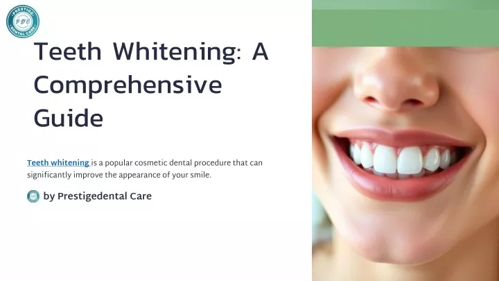 teeth whitening a comprehensive guide