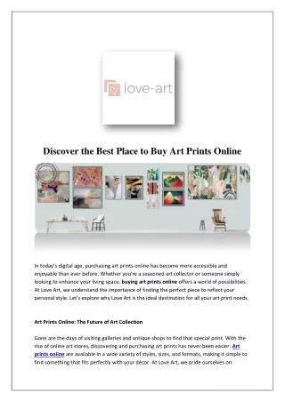 Canvas Prints Online in Australia | Framed Wall Art | Love Art