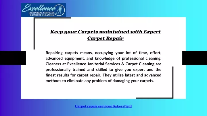 keep your carpets maintained with expert carpet