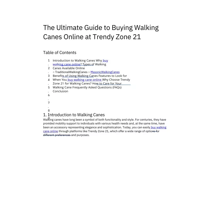 the ultimate guide to buying walking canes online