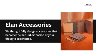 Elan Accessories - Leather Brand In India