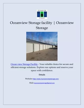 Oceanview Storage facility