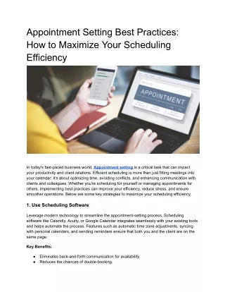 Appointment Setting Best Practices_ How to Maximize Your Scheduling Efficiency