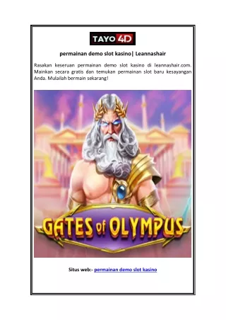 permainan demo slot kasino Leannashair