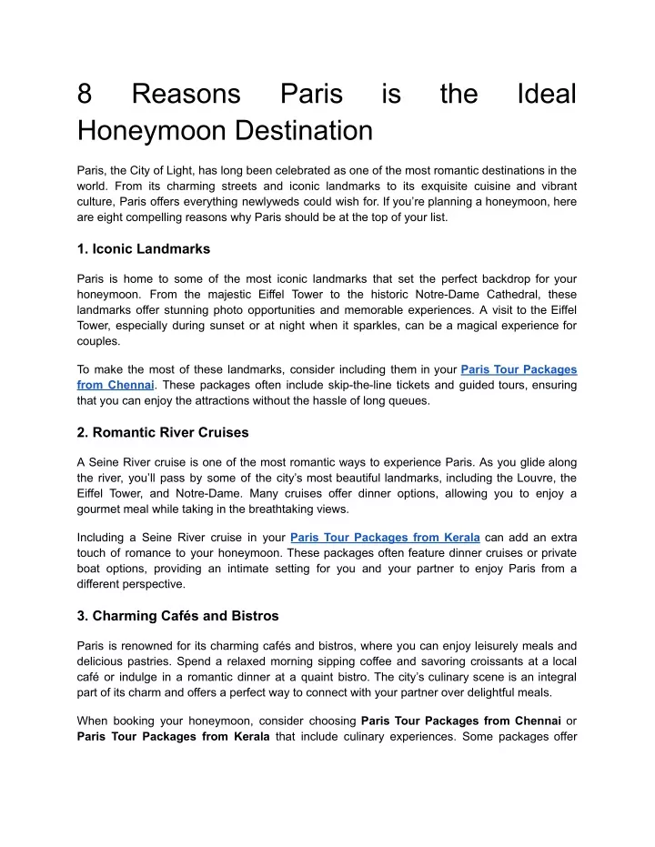 8 honeymoon destination